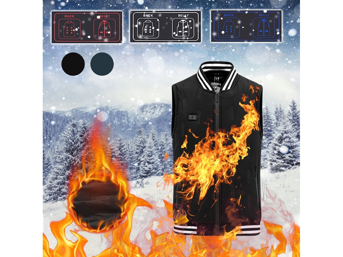3xl Tengoo Hv-09 Chaleco Térmico 9 Zonas Talla Grande Invierno Autocalentable Usb Eléctrico Chaqueta Exterior