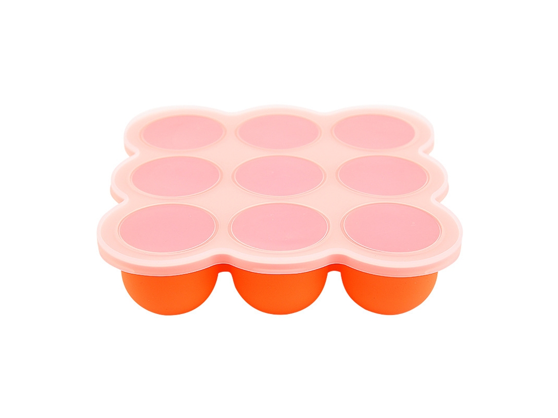 Bandeja flexible de silicona antiadherente para congelador con tapa a presión, silicona de grado alimenticio sin BPA para una fácil preparación y almacenamiento.
