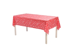Manteles navideños desechables de PEVA, decorados con estampado de copos de nieve, paquete de 2, 137 x 274 cm Yunzii