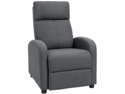 Sillón Reclinable Acolchado Con Ángulo De Inclinación De 135° Y Reposapiés De Tela, 69x87x100,5 Cm, Gris.