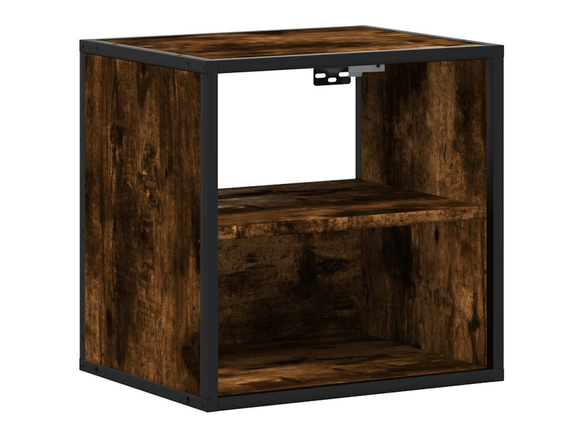 Mesita de noche de pared en roble ahumado, MAISON EXCLUSIVE (40x31x39,5 cm)