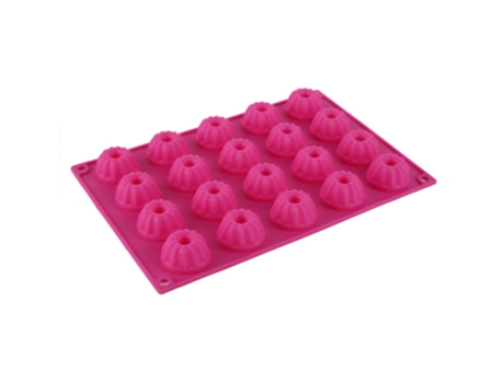 Molde de Silicona para Tarta en Forma de 20 Flores en Color Rojo