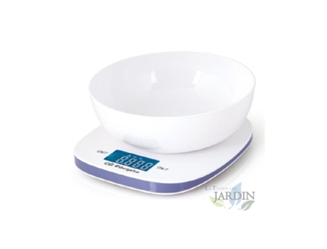 Báscula de Cocina ORBEGOZO Display Lcd con Taza de pesaje de 1,5L (Capacidad: 5 kg)