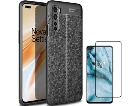 Funda y Protector OnePlus Nord Rugged Leather Gris