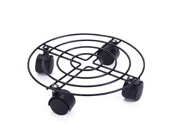Soporte Redondo De Hierro Macizo Para Macetas Con Ruedas, Apto Para Uso Interior Y Exterior.