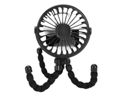 Ventilador Para Cochecito De Bebé Con Batería, Trípode Flexible, Clip, Silencioso, Portátil, Usb.