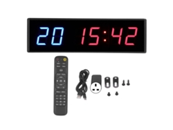 Temporizador Led De 6 Dígitos De 2.3 Pulgadas Con Control Remoto Temporizador Digital De Cuenta Regresiva Intervalo 110‑240v Plug Uk
