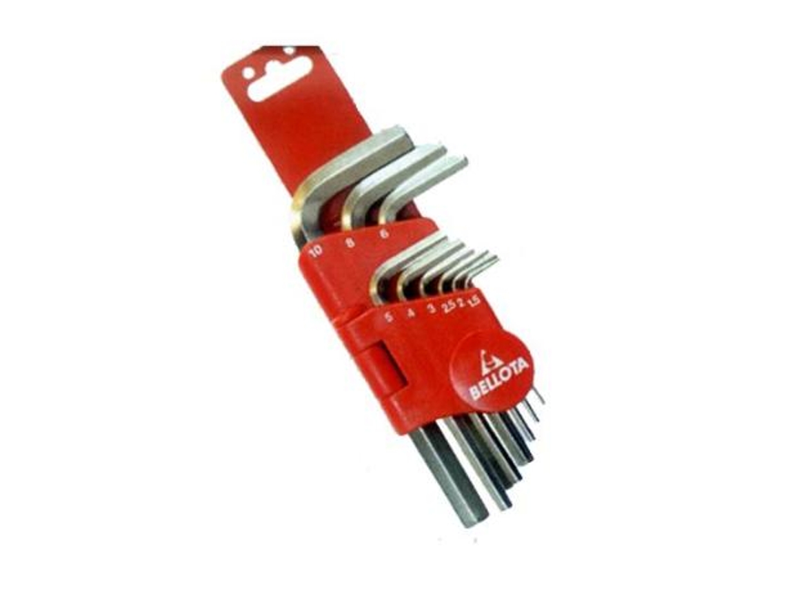 Baja bellota juego llave allen 6458-9 niquelada