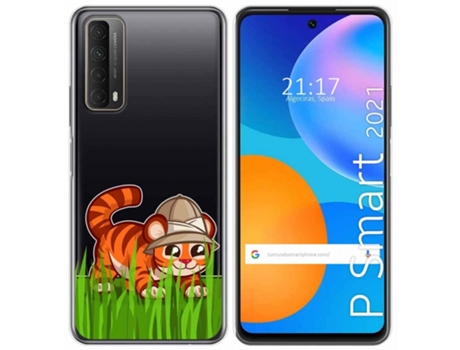 Carcasa Huawei P Smart 2021 TUMUNDOSMARTPHONE Dibujos Transparente Multicolor