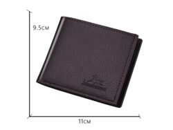 Cartera De Piel Para Hombre, Landscape Format Negro