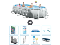 Intex Piscina Prism Frame Oval - 503x274x122 Cm - 9-peças S542