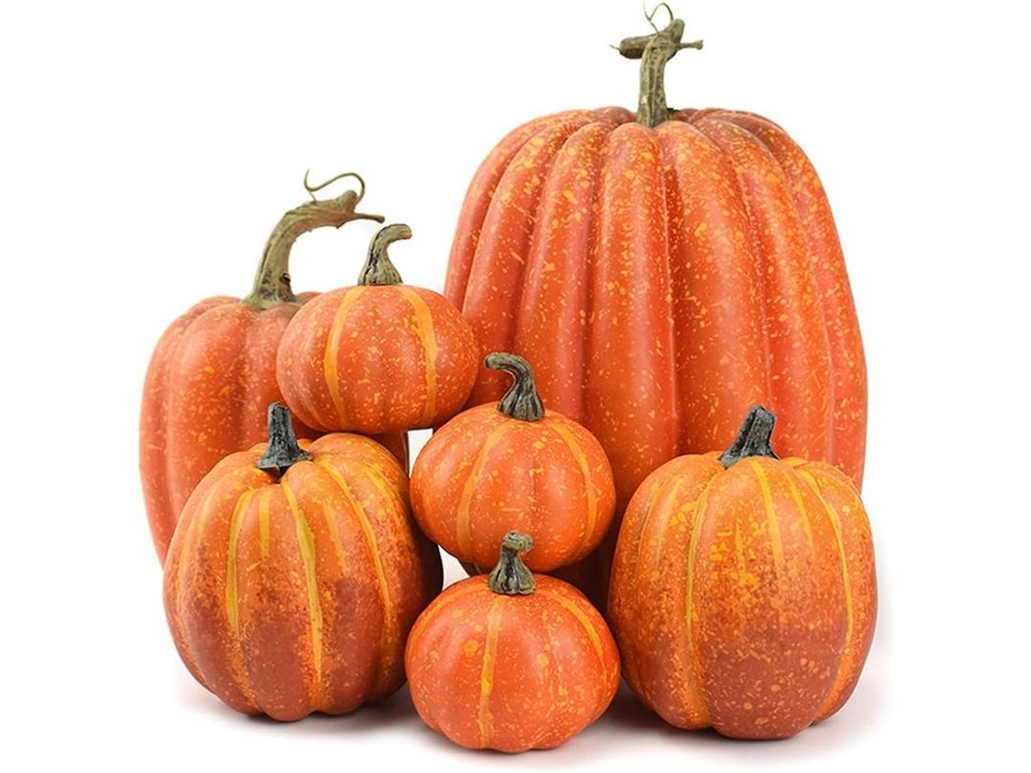 2026altiro-7 Calabazas Artificiales, Calabazas Falsas, Decoración Otoñal Para Acción De Gracias, Halloween Y Navidad.