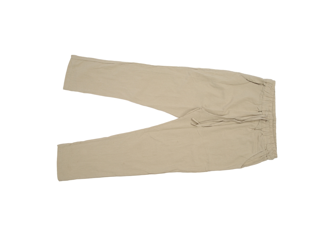 Pantalones Largos Casuales De Algodón Y Lino Para Hombre, Verano, Transpirables, Lisos, Pierna Ancha, Talla M
