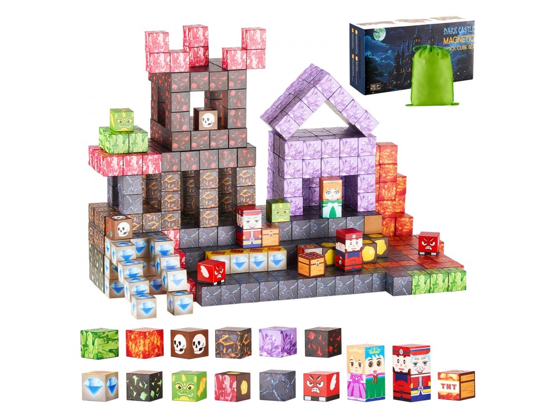 Juego de bloques de construcción magnéticos de 150 piezas para niños de Stem Tekmaquinas