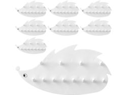 Juego 8 Ganchos Adhesivos Pared Forma Erizo Plástico Organizador Joyas Multifuncional Collares Pendientes