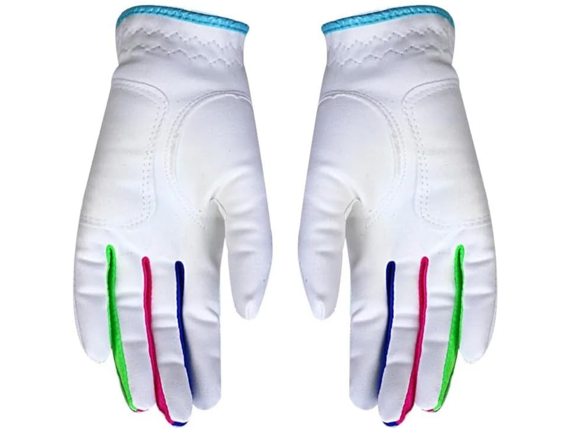 Guantes De Golf, Tela Para Deportes Al Aire Libre Niños Y Niñas, Transpirables Antideslizantes, 1 Par, 2 Color