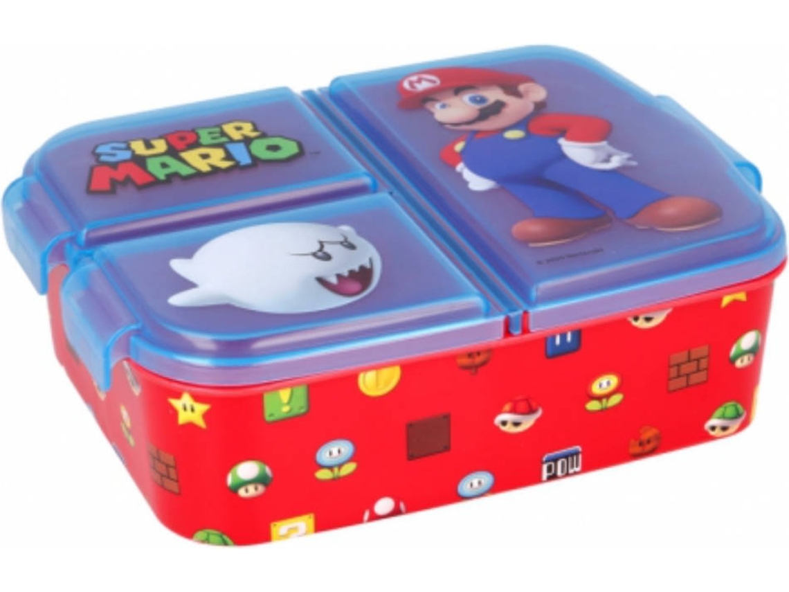 Lonchera SUPER MARIO BROS (Rojo - Plástico - 6 x 17 x 13 cm)