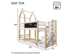 Cama infantil 90x200, incluye estructura negra, con espacio de almacenaje y protección antirrotura (ni siquiera el colchón).