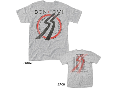Camiseta ROCKINSTONE Bon Jovi Slippery When Wet Tour (XL)
