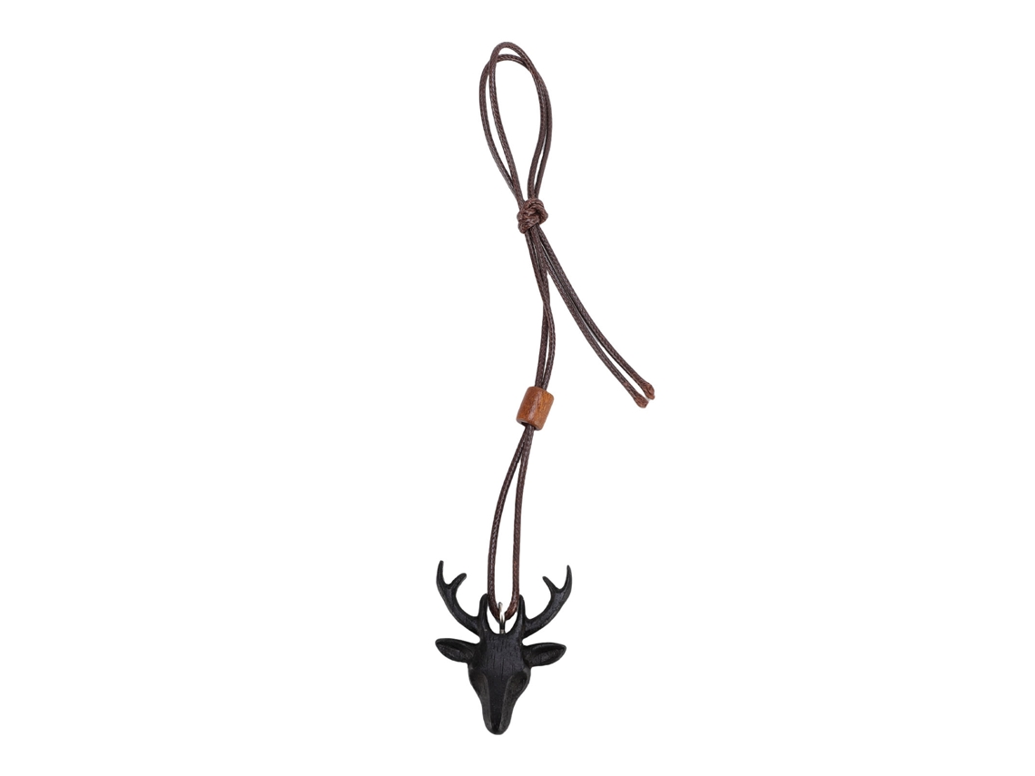 Llavero Ajustable De Madera De Ébano Estilo Retro Para Bolso O Collar