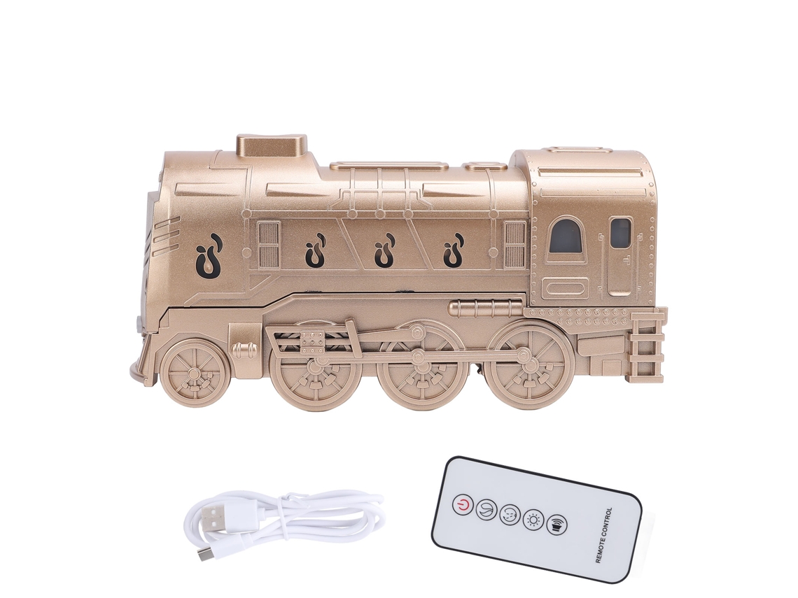 Difusor Humidificador De Aromaterapia Con Luz, 300 Ml, Abs, Diseño De Tren Retro Con Mando A Distancia Para Dormitorio/oficina.