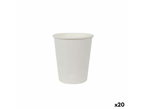 Set de Vasos ALGON Cartón Blanco 12 Piezas 250 ml (20 Unidades)