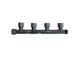 Colector de 4 Salidas - 1” H Giratoria x 4 Salidas 1” H Giratoria x 1” M, Montaje Rápido sin Herramientas El Colector está fabricado en PVC de alta