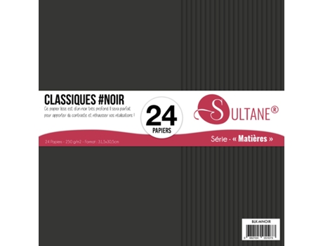 24 Papeles Scrapbooking Negro - 300g/m2 - A: 30,5 cm