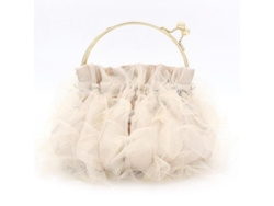 2026-bolso De Mano Floral Para Mujer Satinado Bolsa De Noche Fiesta Prom Mli Champán De Malla