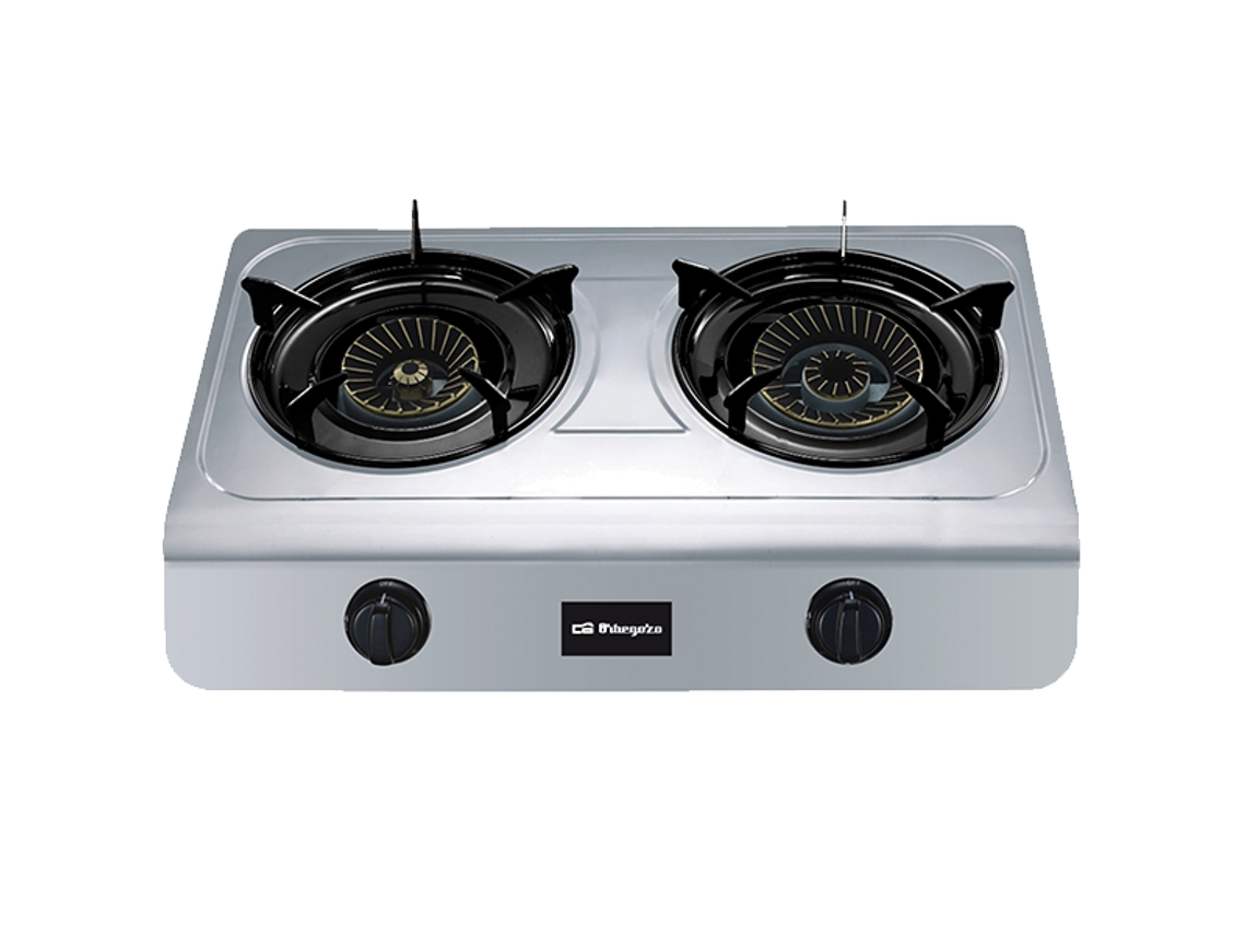 Placa de Gas Portátil ORBEGOZO Fo 2710 (Nº Quemadores: 2 - Inox)
