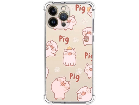 Carcasa iPhone 13 Pro Max (6.7) TUMUNDOSMARTPHONE Cerdos Dibujos Multicolor