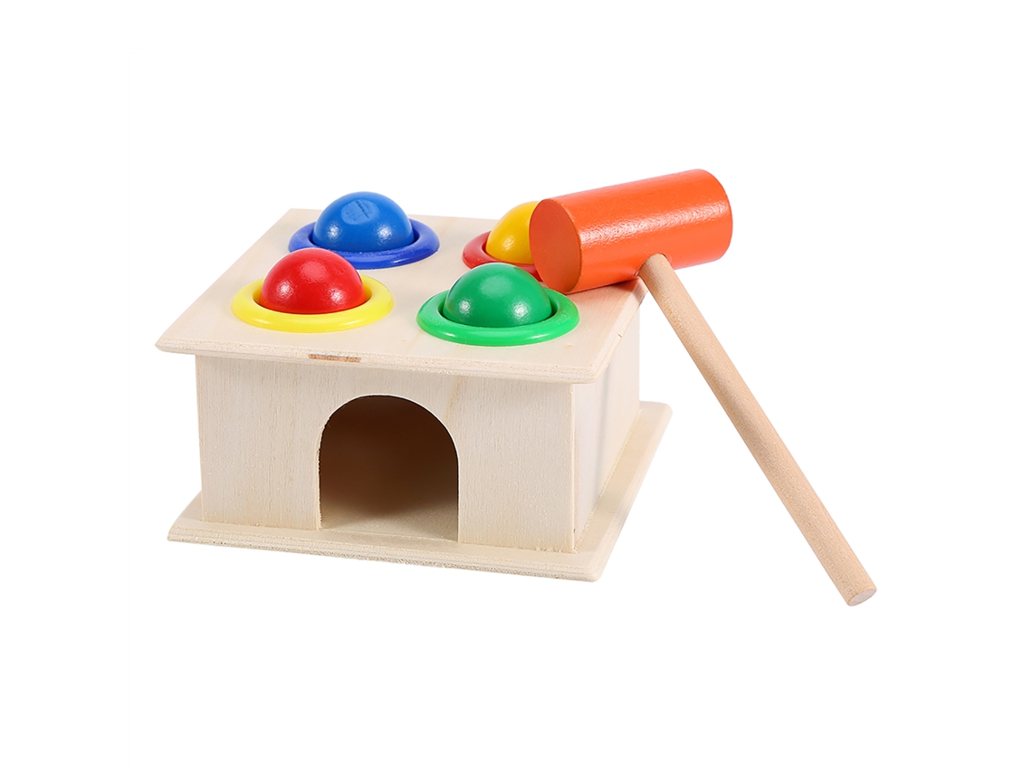 Ats-juego De Martilleo Para Niños Novel Madera Caja Bola Martillo Juguete Educativo De Aprendizaje Temprano Desarrollo Intelectual Regalo Infantil