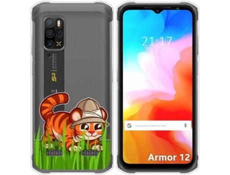 Carcasa Ulefone Armor 12 5G TUMUNDOSMARTPHONE Dibujos Transparente Tigre Multicolor