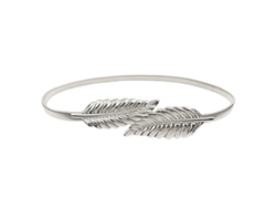 Cinturón Elástico Para Mujer Con Detalle De Hoja Metálica, Elegante, Para Vestidos, Color Plata.
