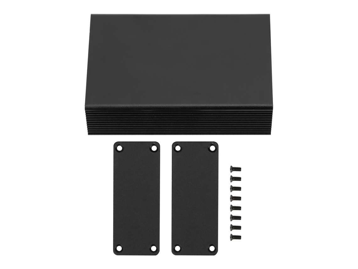 Yncm2026-caja De Proyecto De Aluminio Negro Mate Para Diy Placa De Circuito Gprs 27x66x100mm