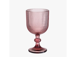 Juego De 6 Vasos Ribbed Rosa 24cl