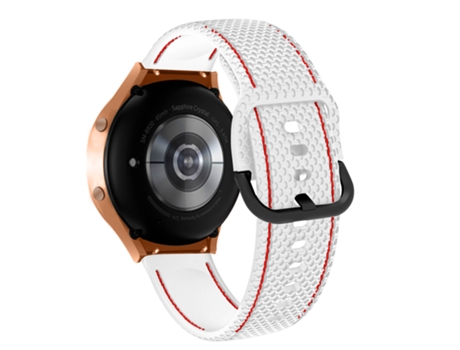 Correa para Galaxy Watch 5 / 5 Pro / 4 Silicona Costuras Bicolor blanco AVIZAR