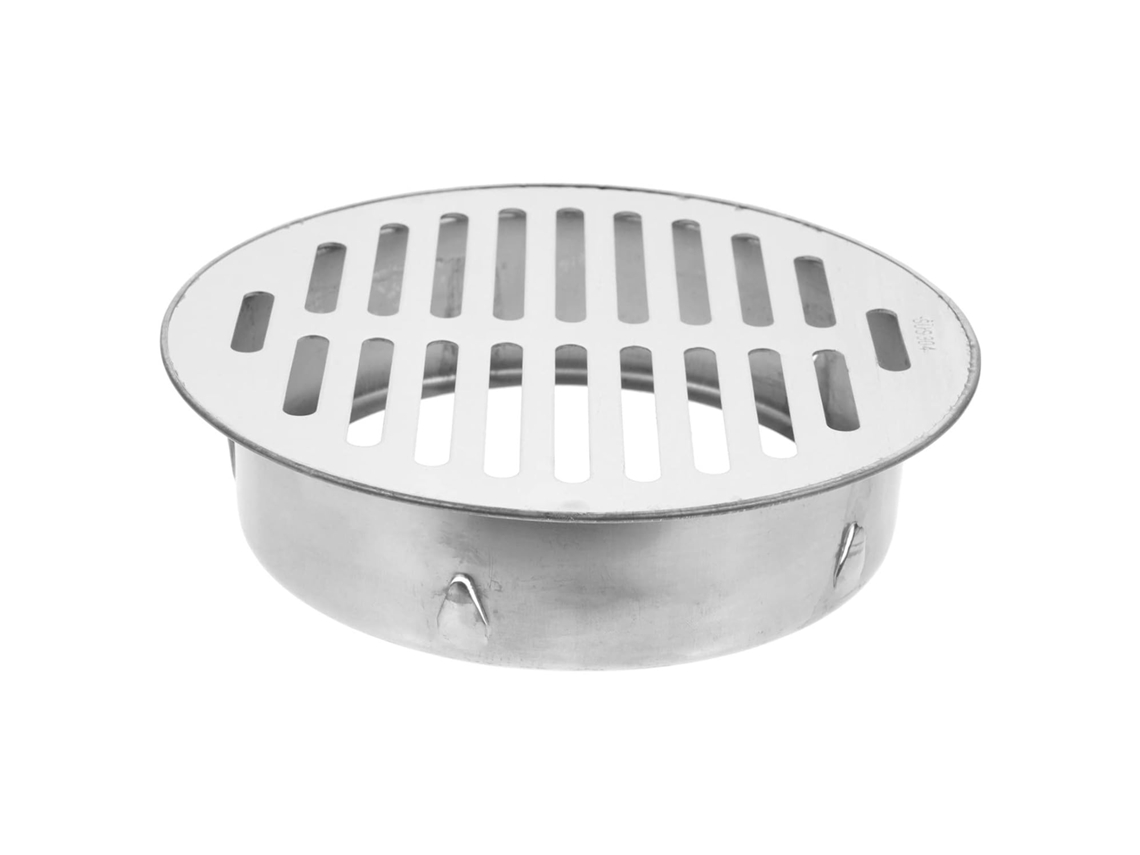 Tapa Redonda De Acero Inoxidable Para Desagüe De Suelo, Apta Para Uso Exterior En Jardines.
