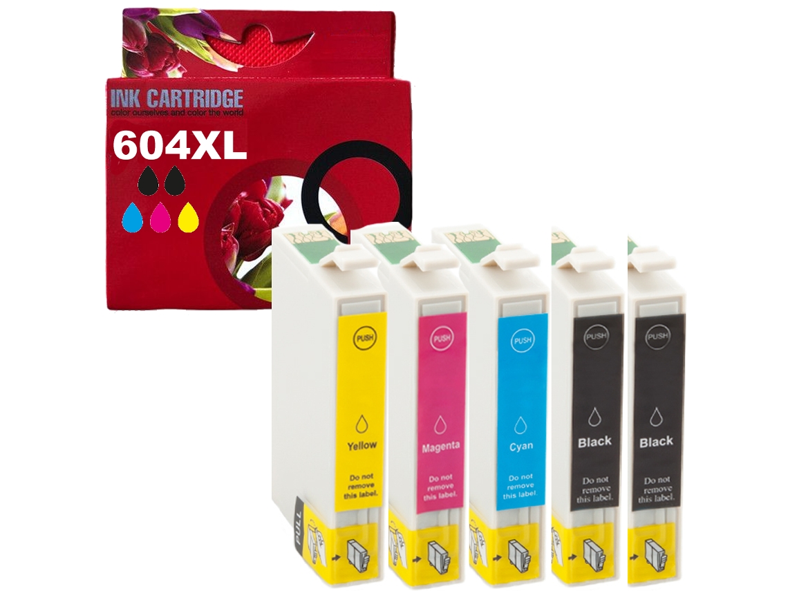 Paquete 5 Cartuchos de Tinta Compatible Con Epson 604Xl