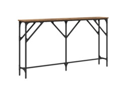 Mesa Consola Madera Vieja Madera Ingenierizada Vidaxl Marrón Metal (140x23x75 Cm)