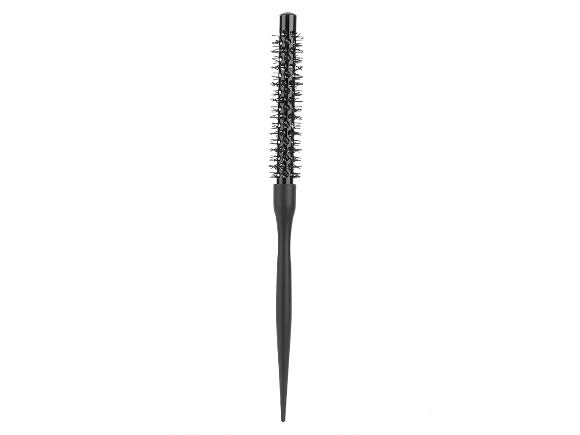 Peine De Rodillo De Aluminio Negro Para Peinado Redondo Herramienta De Estilismo Capilar 01
