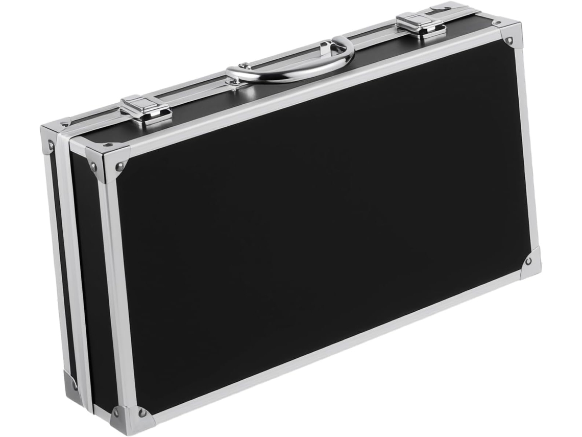 Juego De Herramientas De Gran Capacidad De Aleación De Aluminio Negro Con Esquinas Redondeadas.