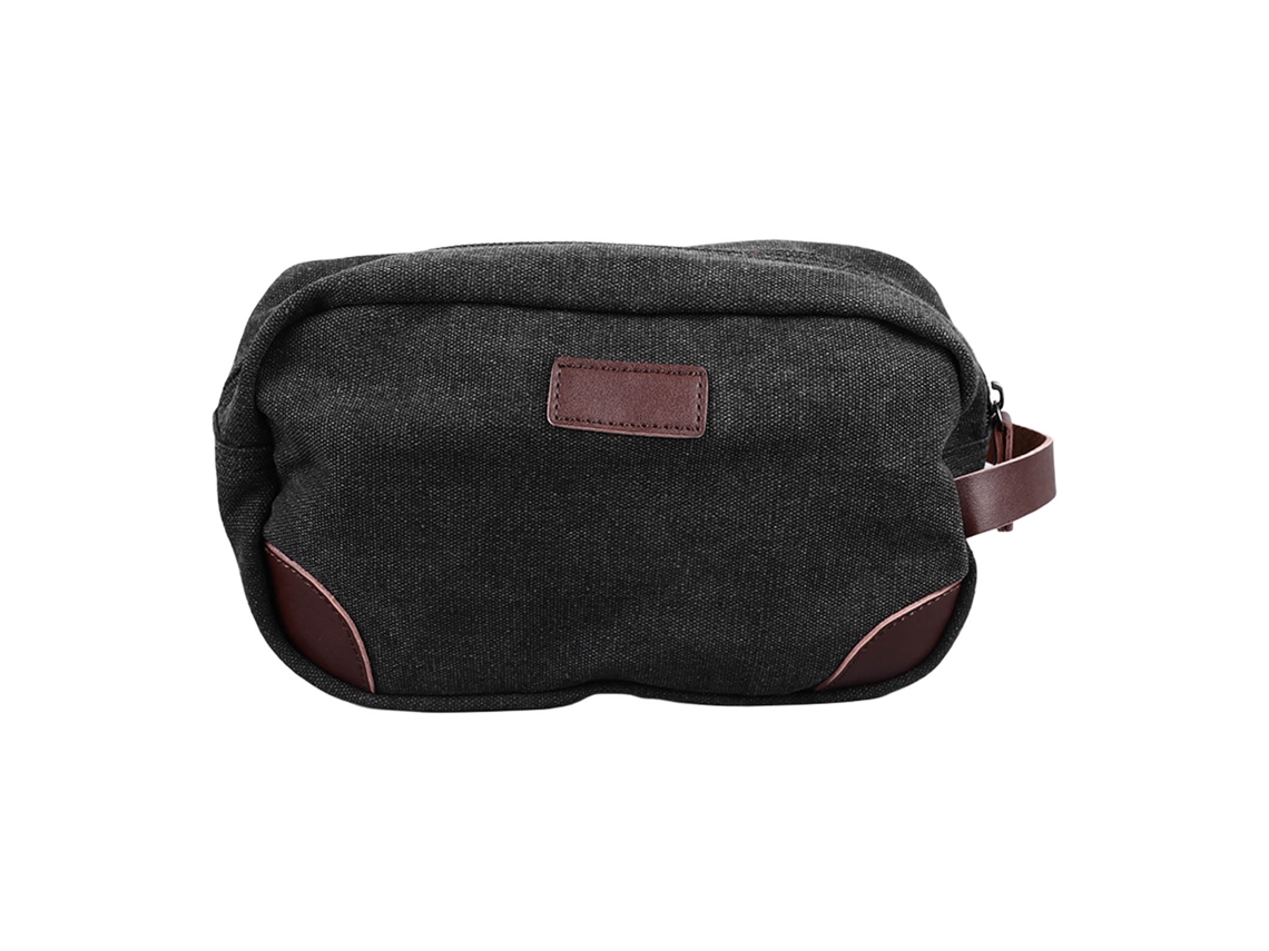 Bolsa De Maquiagem Preta Grande Capacidade Estilo Coreano Multifuncional Leve Portátil Clutch Para Viagem Outdoor