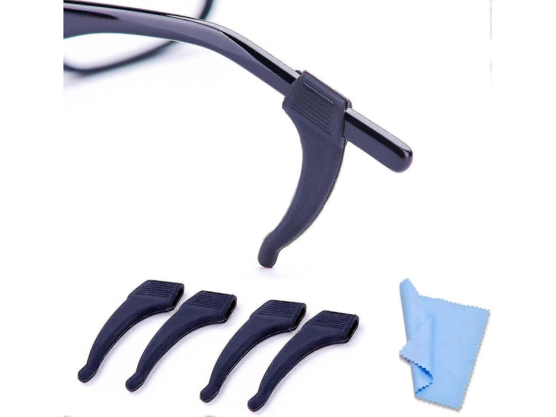Soporte para gafas antideslizante, suave y cómodo con gancho de silicona para las patillas de las gafas, GOKOCO