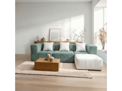 Conjunto de sofá Eden de Coco Living, completo de 3 plazas, verde salvia, blanco, COCO SPA