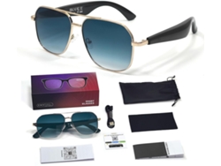 Gafas inteligentes Chrui Gy100, traducción por IA en tiempo real, auriculares abiertos con control táctil (azul)