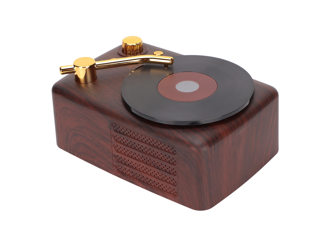 Mini Altavoz Bluetooth Con Diseño Retro De Tocadiscos De Vinilo, Carga Usb, Estéreo Portátil Para Coche, Ordenador Portátil Y Teléfono Móvil.