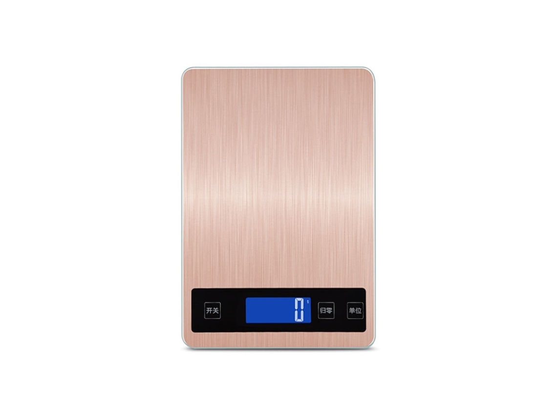 Báscula de cocina USB para uso doméstico, pesaje preciso de alimentos, especificaciones 10 kg/1 g Mdug (oro rosa)