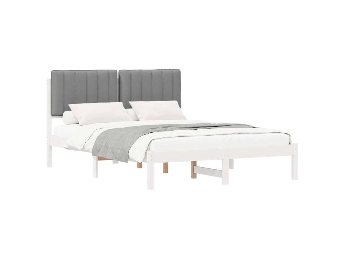 Maison Exclusive - Estructura De Cama Con Cabecera Tapizada Gris Claro