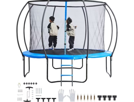 VEVOR cama elástica recreativa al aire libre de 10 pies para niños con red de cierre de seguridad